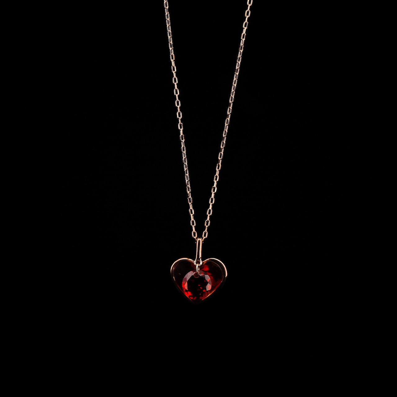 Gold Heart Garnet