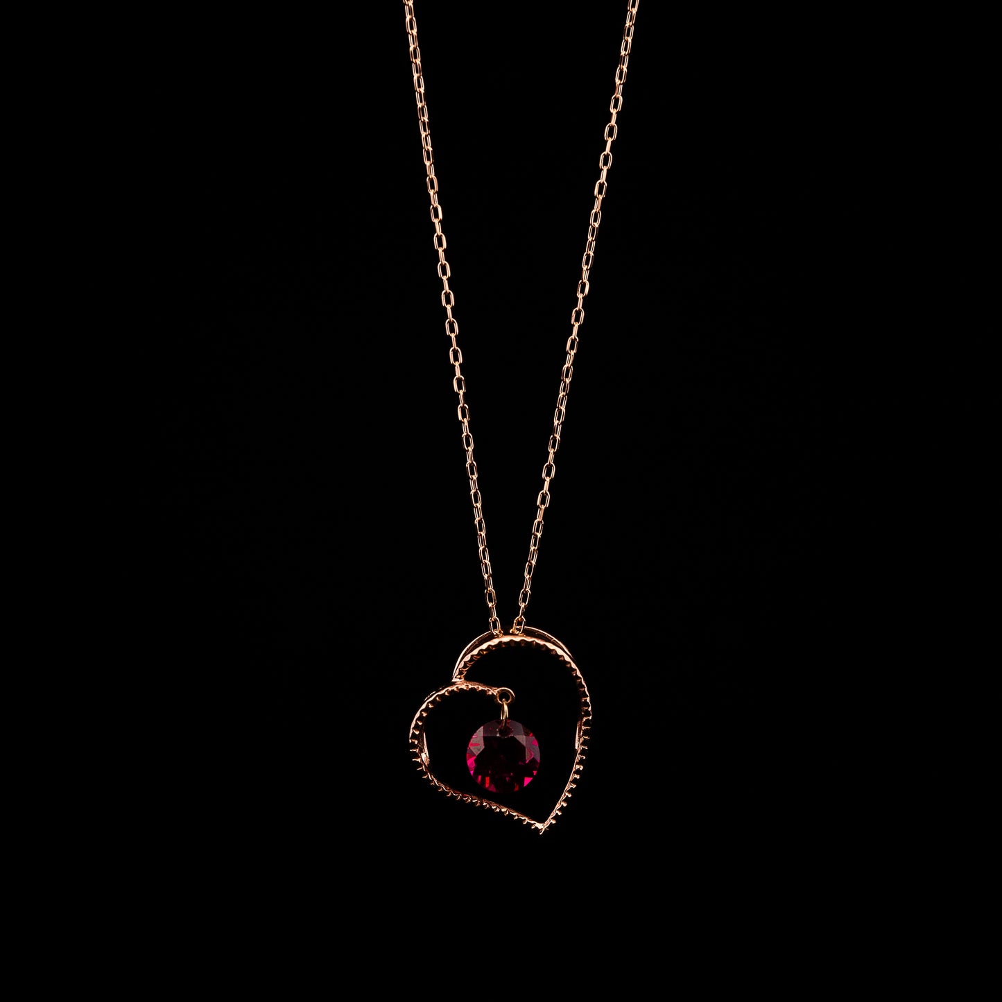 Pink gold heart circle mystery color