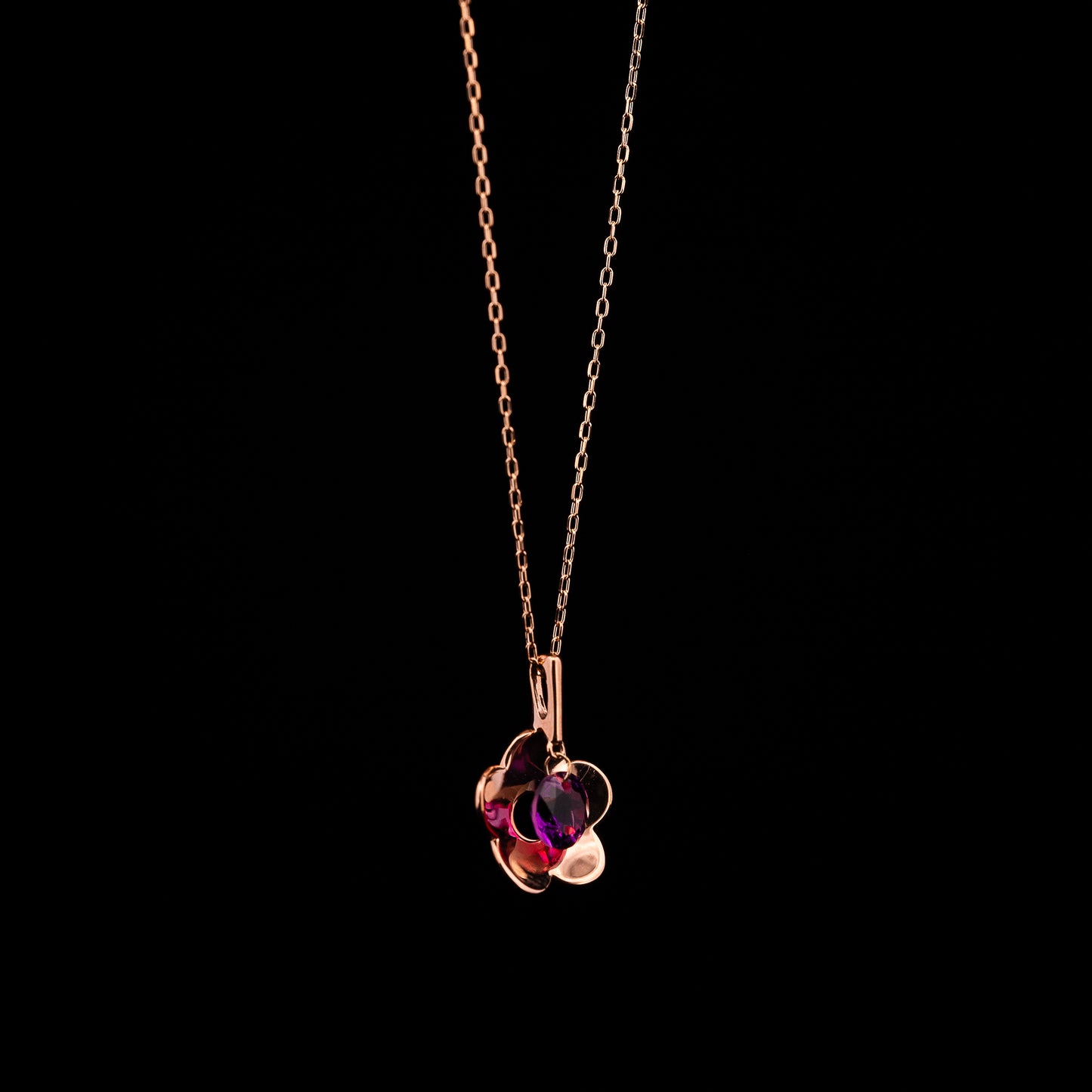 Pink Gold Flower Amethyst