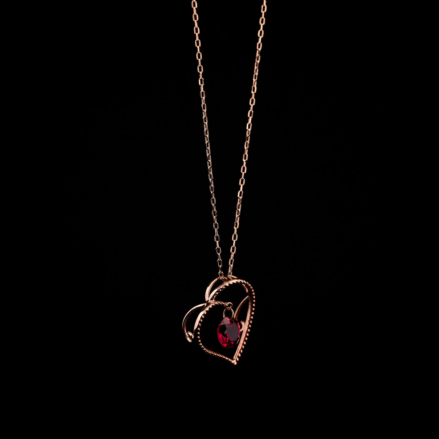 Pink gold heart circle mystery color