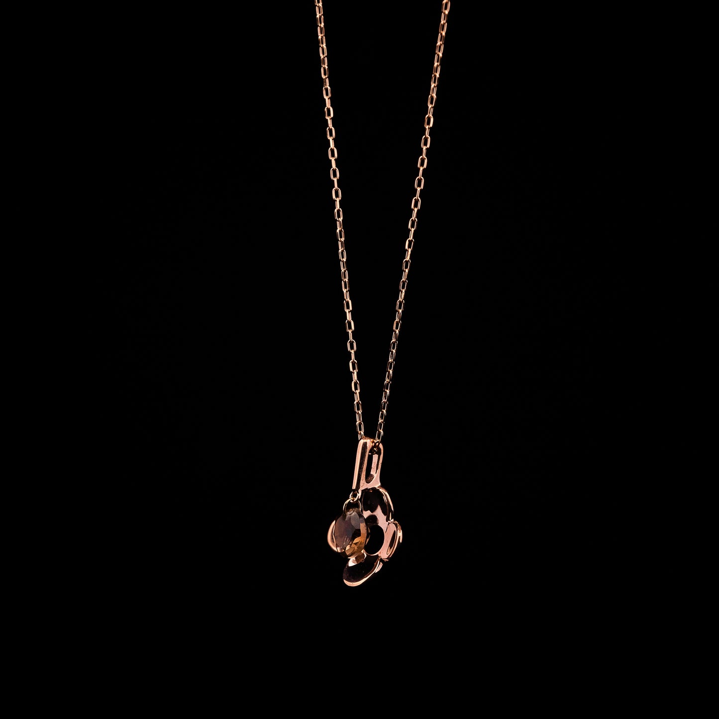 Pink Gold Flower Smoky Quartz