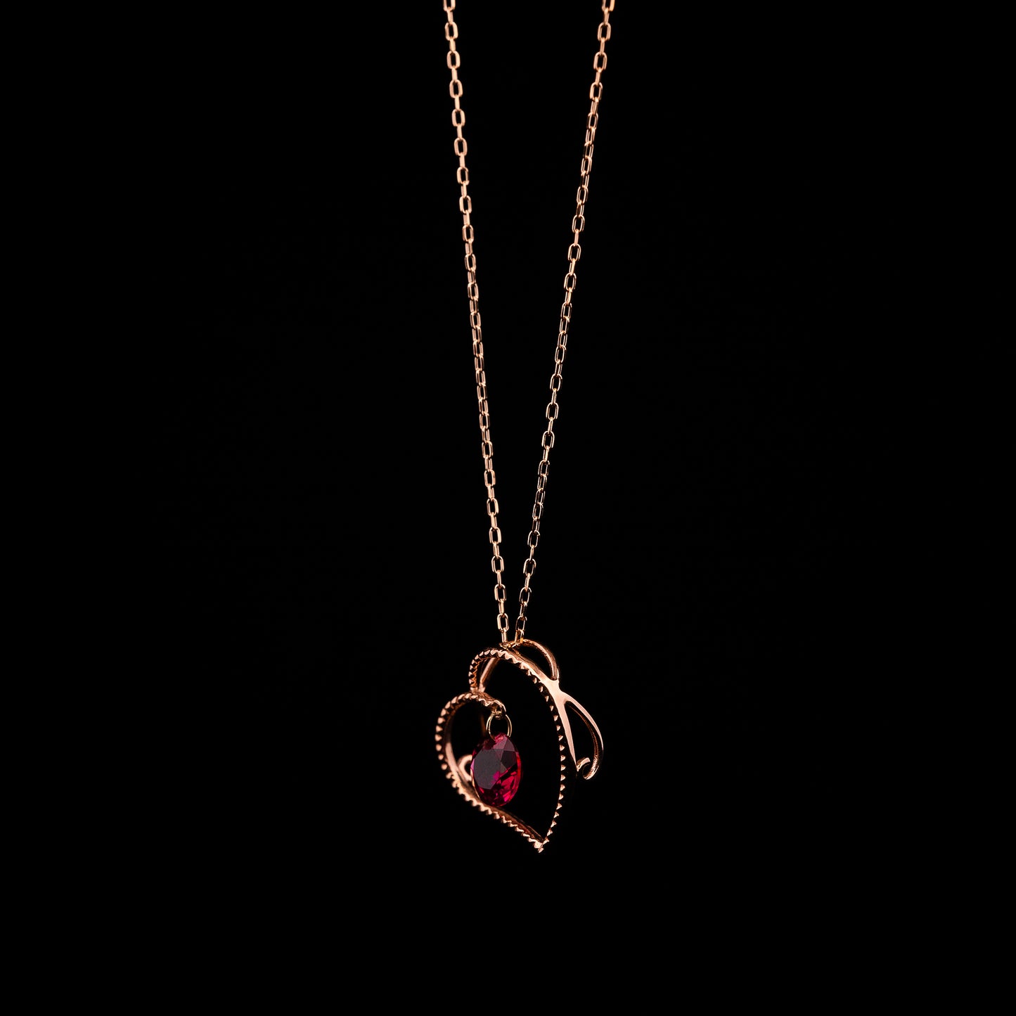 Pink gold heart circle mystery color