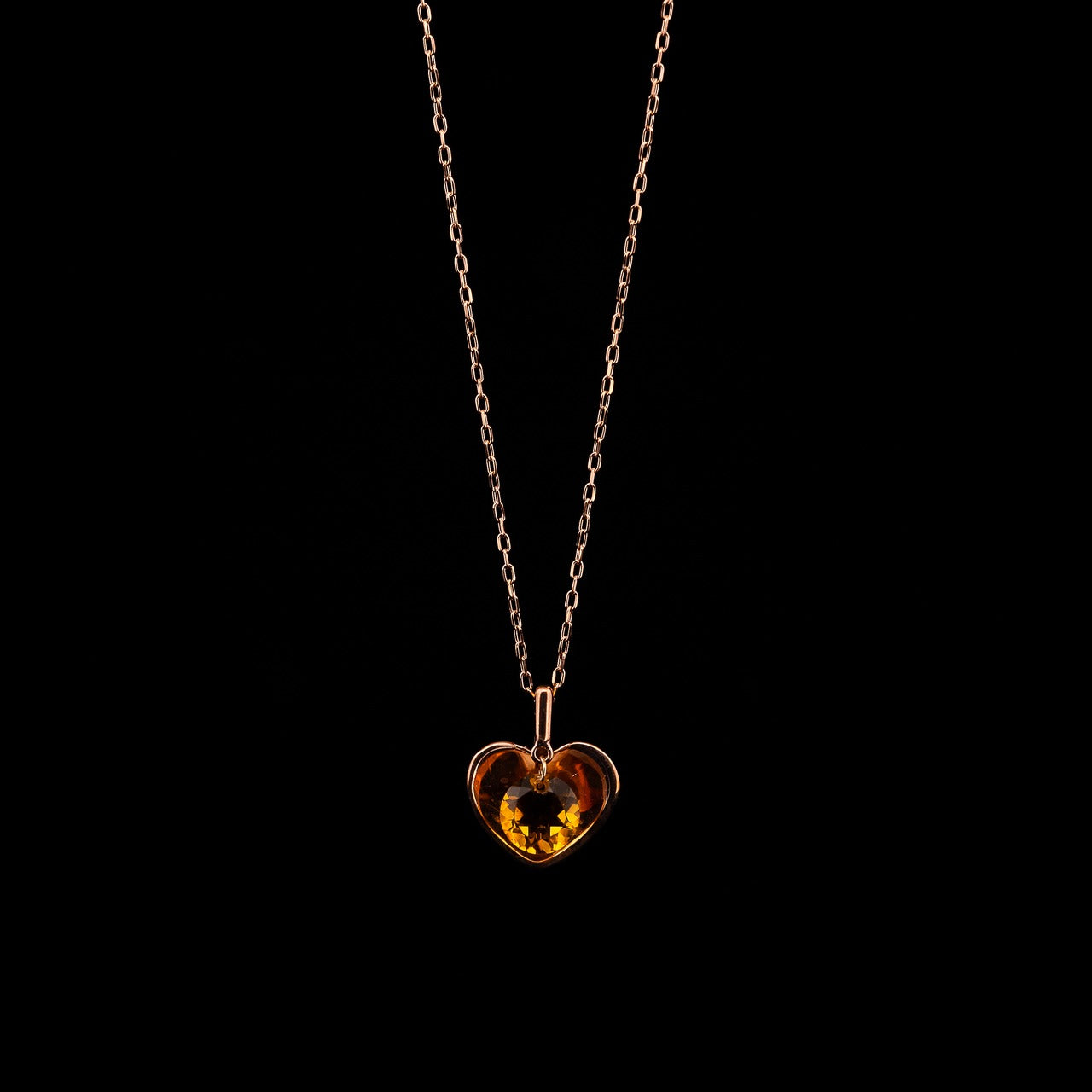 Gold Heart Citrine
