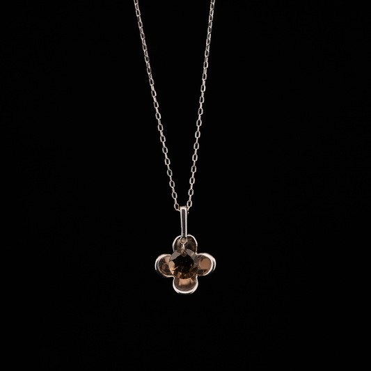 White Gold Flower Smoky Quartz