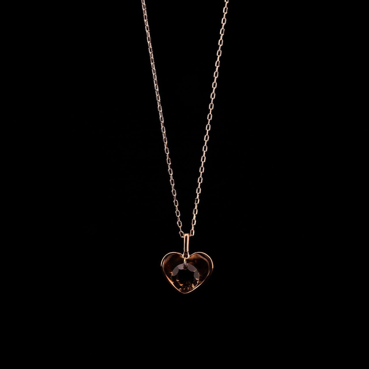 Gold Heart Smoky Quartz
