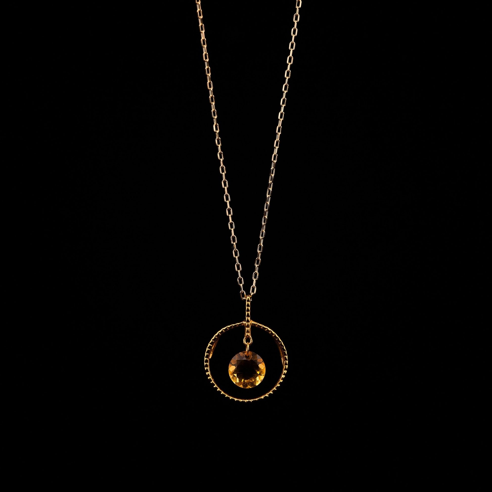 ゴールド サークル シトリン - obj - jewelry