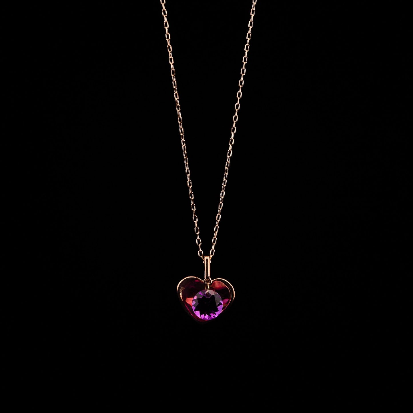 Gold Heart Amethyst